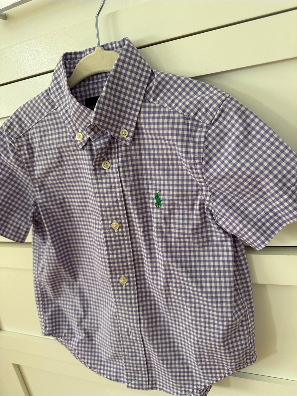 Ralph Lauren Purple Gingham Button-Down Shirt